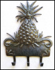 Pineapple Metal Art Wall Hook, Haitian Steel Drum Metal Art 